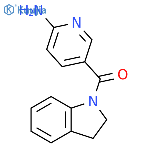 5-(2,3-dihydro-1H-indole-1-carbonyl)pyridin-2-amine structure