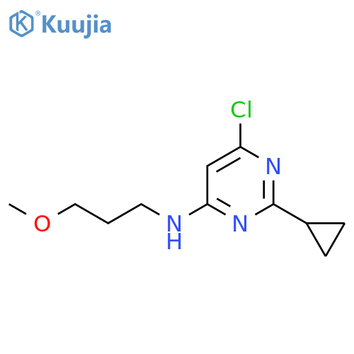 6-chloro-2-cyclopropyl-N-(3-methoxypropyl)pyrimidin-4-amine structure