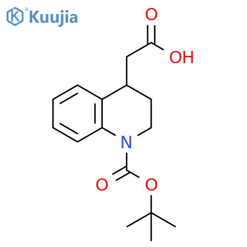 2-{1-[(tert-butoxy)carbonyl]-1,2,3,4-tetrahydroquinolin-4-yl}acetic acid structure