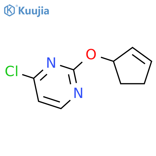 Pyrimidine, 4-chloro-2-(2-cyclopenten-1-yloxy)- structure