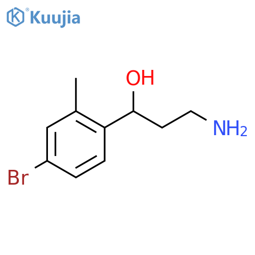 Benzenemethanol, α-(2-aminoethyl)-4-bromo-2-methyl- structure