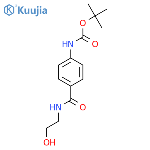 tert-Butyl (4-((2-hydroxyethyl)carbamoyl)phenyl)carbamate structure