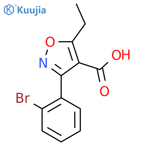 3-(2-Bromophenyl)-5-ethylisoxazole-4-carboxylic acid structure