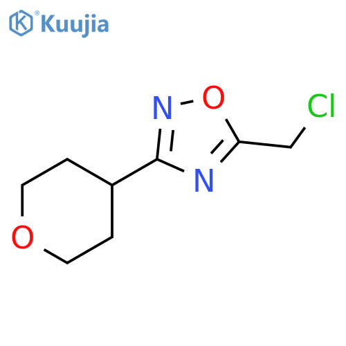 5-(chloromethyl)-3-(oxan-4-yl)-1,2,4-oxadiazole structure