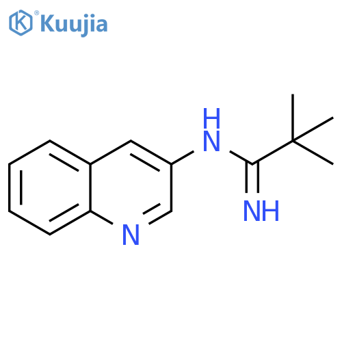 2,2-dimethyl-N-(quinolin-3-yl)propanimidamide structure