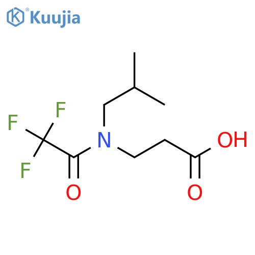 3-[2,2,2-trifluoro-N-(2-methylpropyl)acetamido]propanoic acid structure