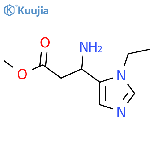 methyl 3-amino-3-(1-ethyl-1H-imidazol-5-yl)propanoate structure