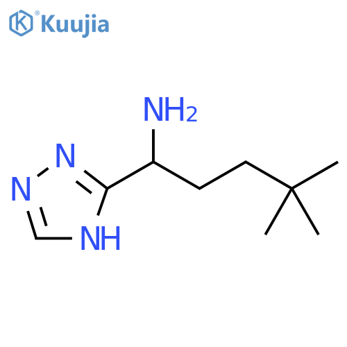 4,4-dimethyl-1-(4H-1,2,4-triazol-3-yl)pentan-1-amine structure
