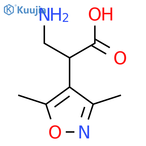 3-amino-2-(dimethyl-1,2-oxazol-4-yl)propanoic acid structure