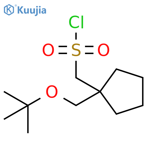 {1-(tert-butoxy)methylcyclopentyl}methanesulfonyl chloride structure