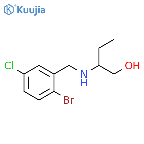 2-{(2-bromo-5-chlorophenyl)methylamino}butan-1-ol structure