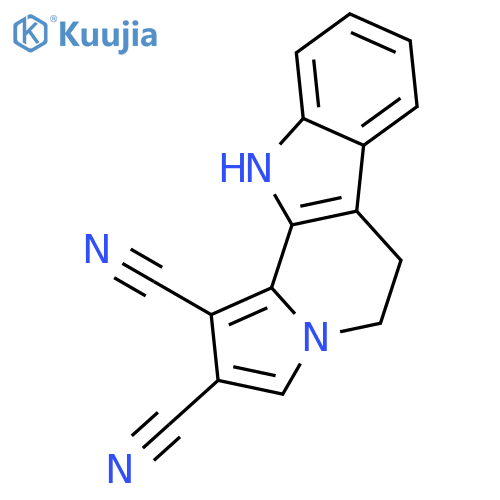 5H-Indolizino[8,7-b]indole-1,2-dicarbonitrile, 6,11-dihydro- structure
