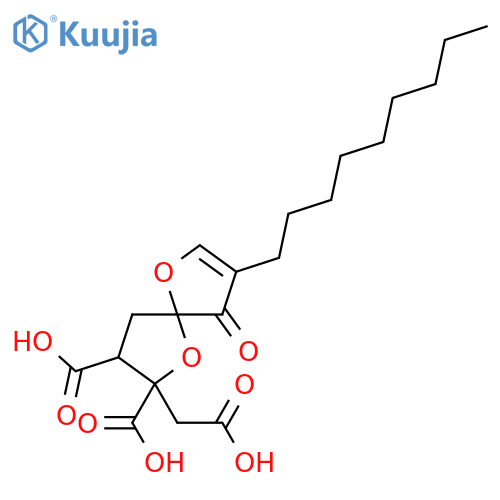 1,6-Dioxaspiro[4.4]non-7-ene-2,3-dicarboxylicacid, 2-(carboxymethyl)-8-nonyl-9-oxo-, (2S,3S,5S)- structure
