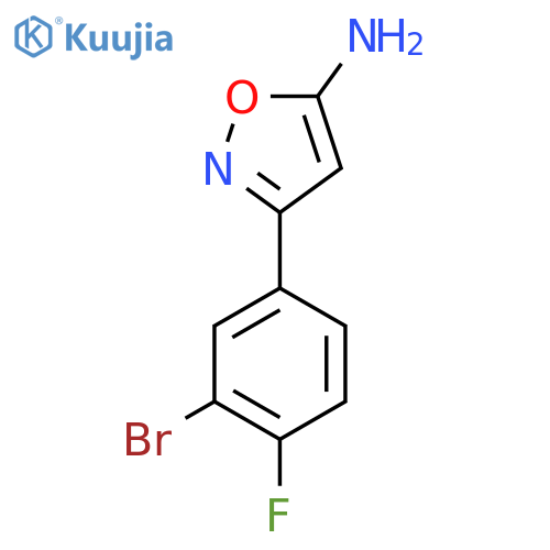 3-(3-bromo-4-fluorophenyl)-1,2-oxazol-5-amine structure