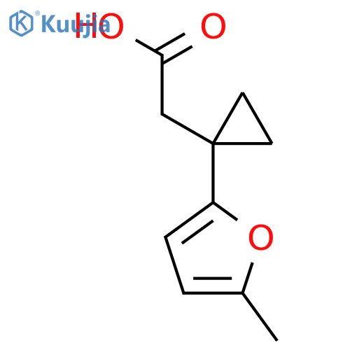 2-1-(5-methylfuran-2-yl)cyclopropylacetic acid structure