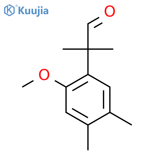 2-(2-methoxy-4,5-dimethylphenyl)-2-methylpropanal structure