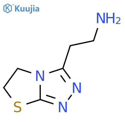 2-{5H,6H-[1,2,4]triazolo[3,4-b][1,3]thiazol-3-yl}ethan-1-amine structure