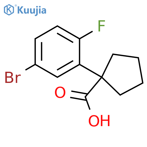1-(5-bromo-2-fluorophenyl)cyclopentane-1-carboxylic acid structure