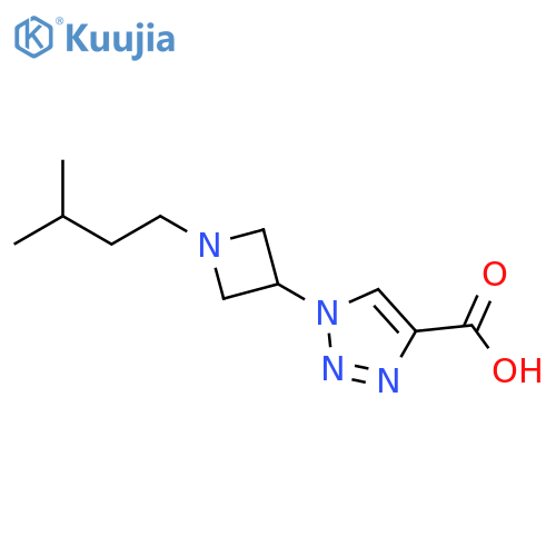 1-(1-isopentylazetidin-3-yl)-1H-1,2,3-triazole-4-carboxylic acid structure