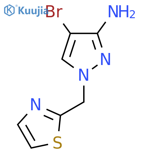 4-bromo-1-(1,3-thiazol-2-yl)methyl-1H-pyrazol-3-amine structure