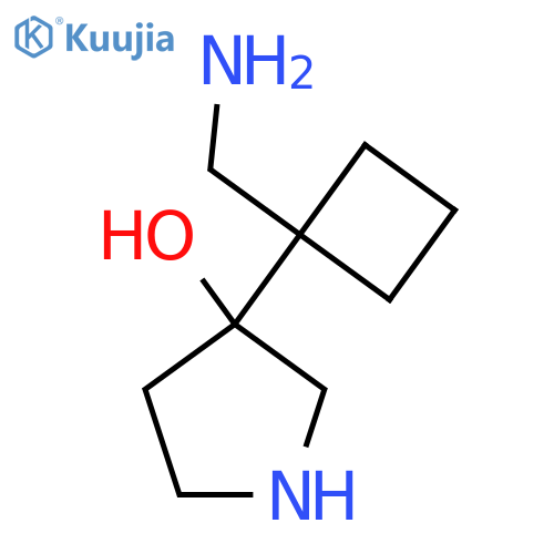 3-[1-(Aminomethyl)cyclobutyl]pyrrolidin-3-ol structure