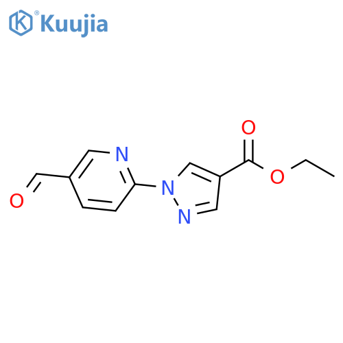 ethyl 1-(5-formylpyridin-2-yl)-1H-pyrazole-4-carboxylate structure