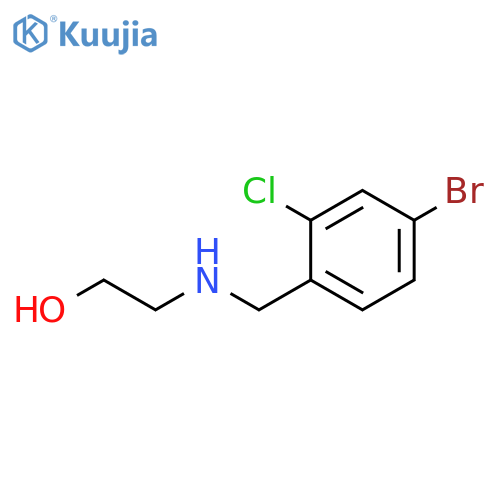 2-{(4-bromo-2-chlorophenyl)methylamino}ethan-1-ol structure
