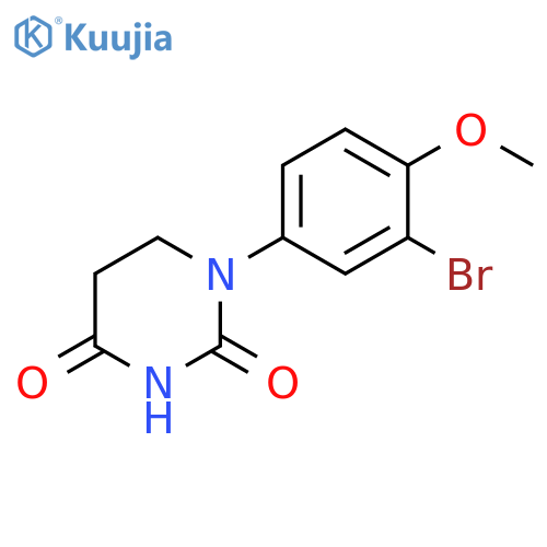 1-(3-bromo-4-methoxyphenyl)-1,3-diazinane-2,4-dione structure