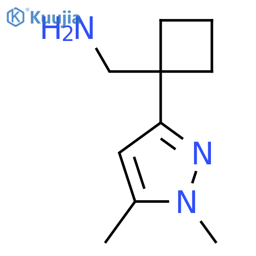 1-(1,5-dimethyl-1H-pyrazol-3-yl)cyclobutylmethanamine structure
