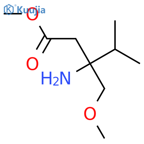 methyl 3-amino-3-(methoxymethyl)-4-methylpentanoate structure
