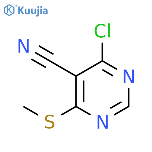 4-chloro-6-(methylsulfanyl)pyrimidine-5-carbonitrile structure