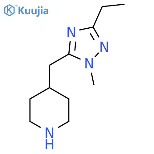 4-(3-ethyl-1-methyl-1H-1,2,4-triazol-5-yl)methylpiperidine structure