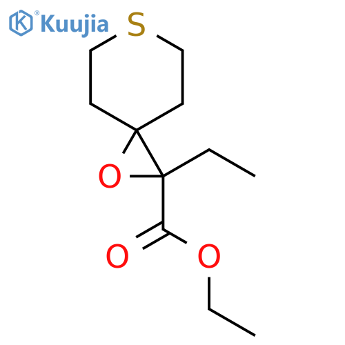 Ethyl 2-ethyl-1-oxa-6-thiaspiro[2.5]octane-2-carboxylate structure