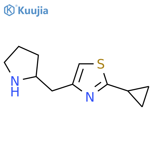 2-cyclopropyl-4-(pyrrolidin-2-yl)methyl-1,3-thiazole structure