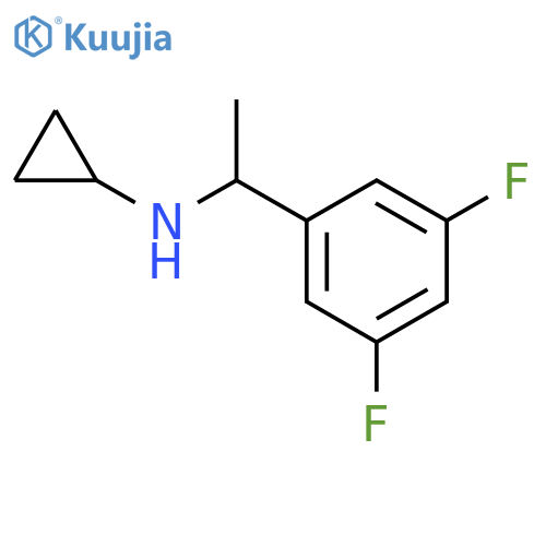N-1-(3,5-difluorophenyl)ethylcyclopropanamine structure