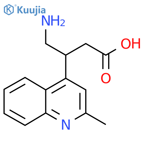 4-amino-3-(2-methylquinolin-4-yl)butanoic acid structure