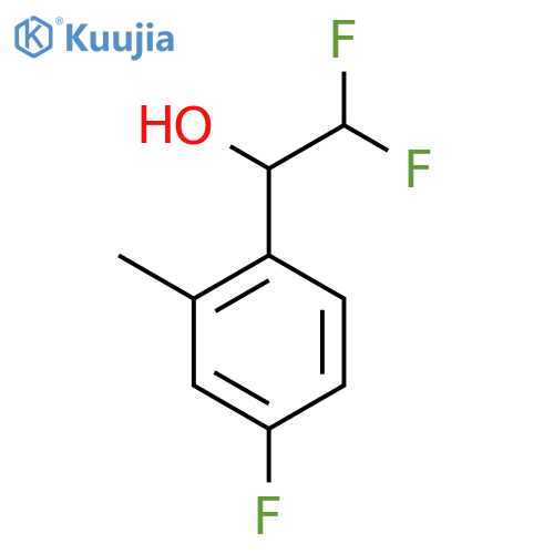 2,2-Difluoro-1-(4-fluoro-2-methylphenyl)ethan-1-ol structure