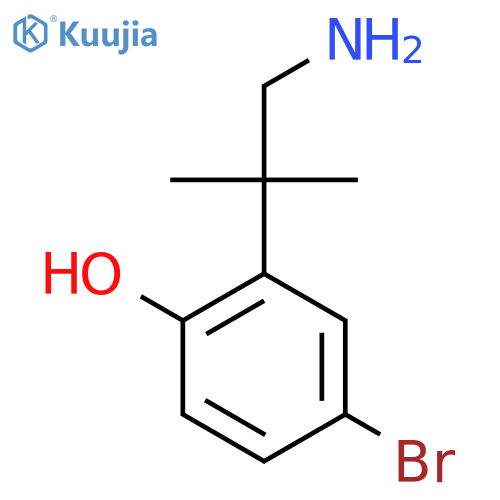 2-(1-Amino-2-methylpropan-2-yl)-4-bromophenol structure