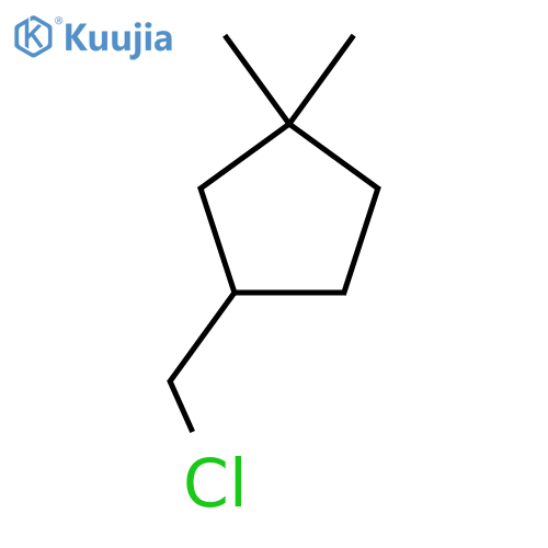 3-(chloromethyl)-1,1-dimethylcyclopentane structure