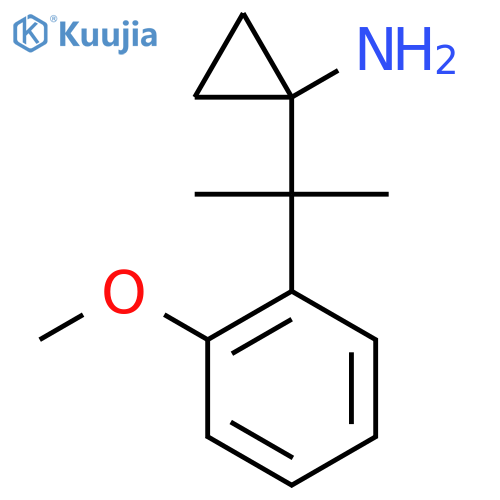 1-2-(2-methoxyphenyl)propan-2-ylcyclopropan-1-amine structure