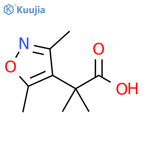 2-(dimethyl-1,2-oxazol-4-yl)-2-methylpropanoic acid structure