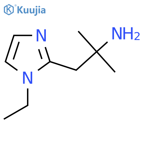 1-(1-ethyl-1H-imidazol-2-yl)-2-methylpropan-2-amine structure