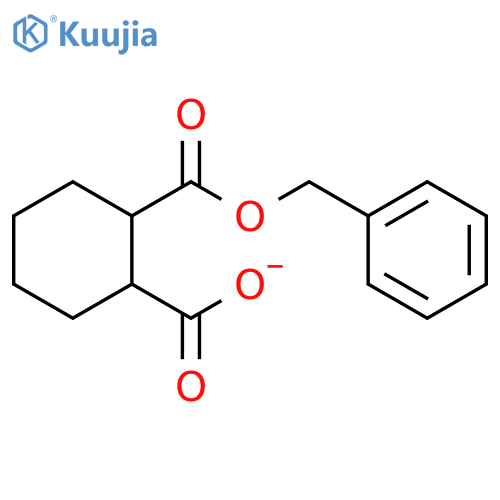 1,2-Cyclohexanedicarboxylic acid, mono(phenylmethyl) ester, (1S,2R)- structure