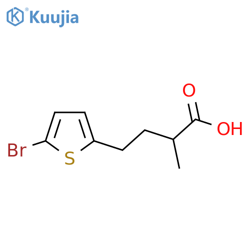 4-(5-bromothiophen-2-yl)-2-methylbutanoic acid structure