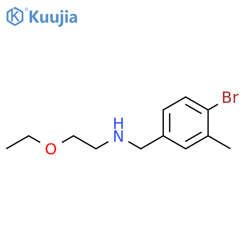 (4-bromo-3-methylphenyl)methyl(2-ethoxyethyl)amine structure