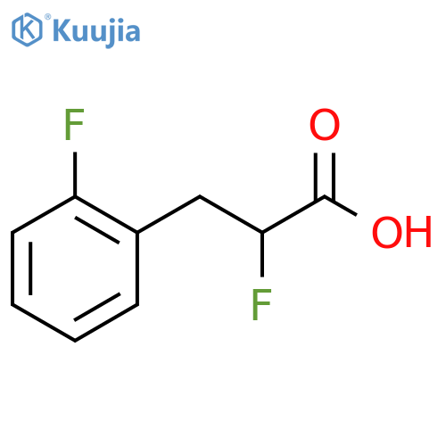 2-fluoro-3-(2-fluorophenyl)propanoic acid structure