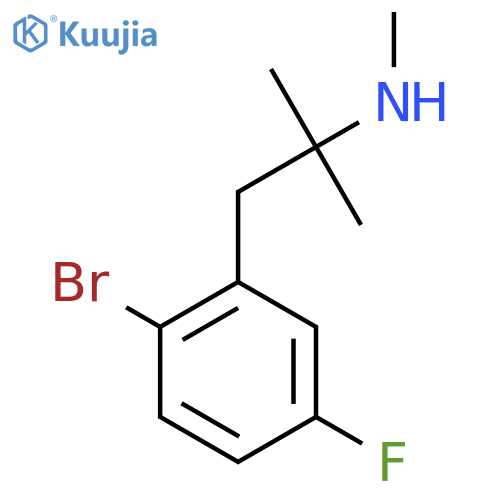 1-(2-bromo-5-fluorophenyl)-2-methylpropan-2-yl(methyl)amine structure