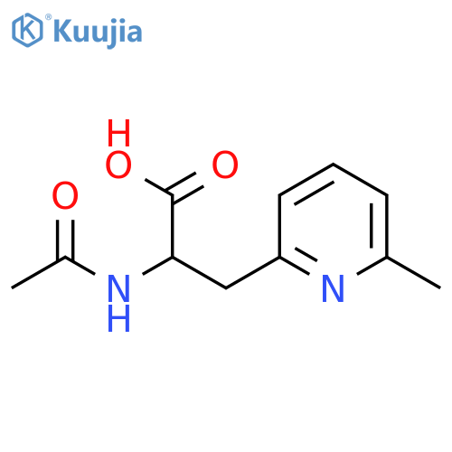 2-Acetamido-3-(6-methylpyridin-2-yl)propanoic acid structure