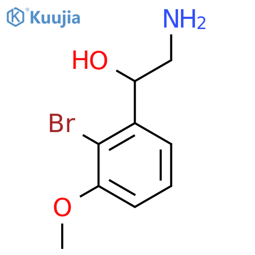 2-amino-1-(2-bromo-3-methoxyphenyl)ethan-1-ol structure