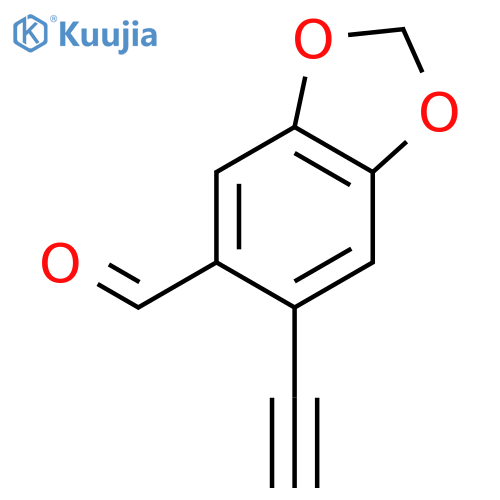 1,3-Benzodioxole-5-carboxaldehyde, 6-ethynyl- structure